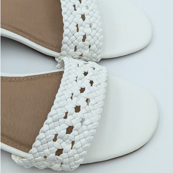 DV Dolce Vita Girls Braided Heeled Ankle Strap Sandals White Size US5 EU38 - Picture 10 of 10